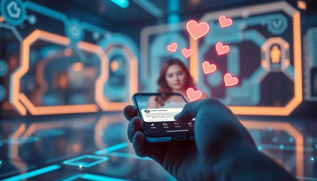 Engaging AI sexting chat interface showcasing digital intimacy and technology.