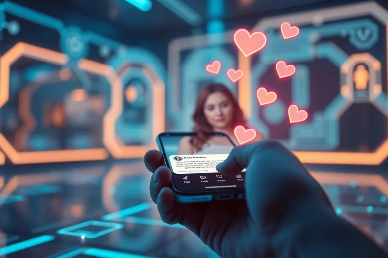 Engaging AI sexting chat interface showcasing digital intimacy and technology.