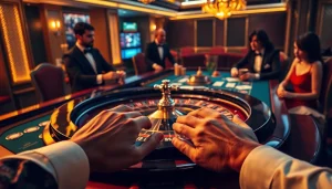 The excitement of gambling with 상품권신용카드 at a luxurious casino roulette table.