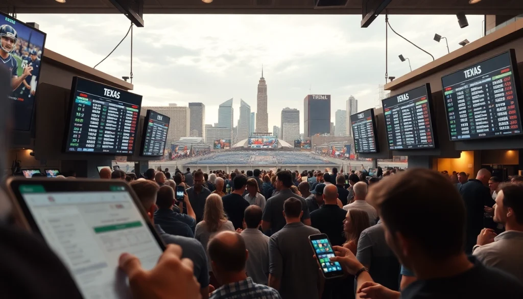 Visual representation of sports betting sites Texas with dynamic action and engaging elements.