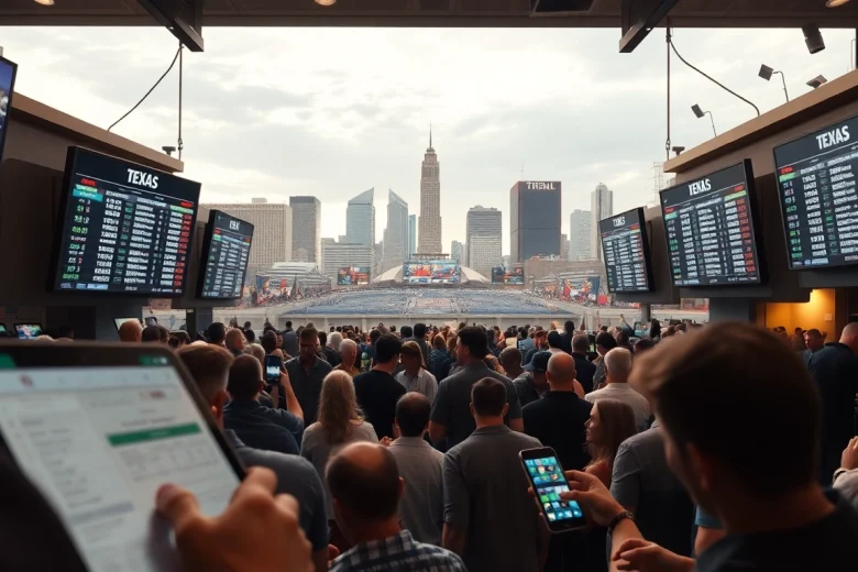 Visual representation of sports betting sites Texas with dynamic action and engaging elements.