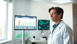 Analyze visceral fat levels with a nutritionist in a professional clinic setting.