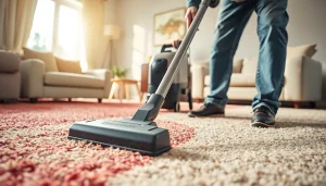 Get exciting carpet cleaning specials with a professional technician transforming your carpet in a cozy living room.