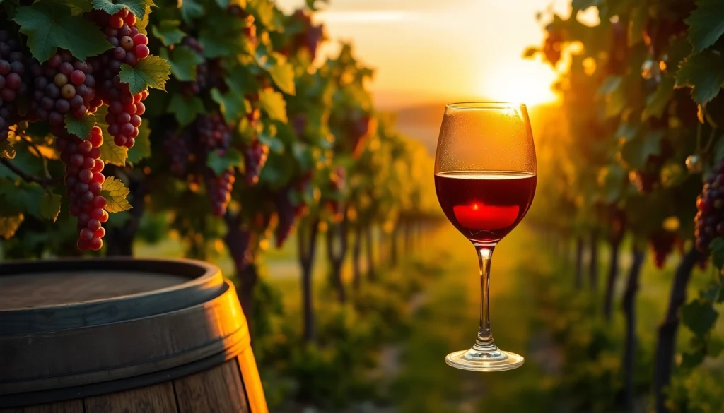 Sample rich red wine at Sacramento Wineries in a picturesque vineyard setting.