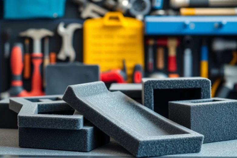 Showcasing custom foam inserts designed for versatile protection and organization of tools.