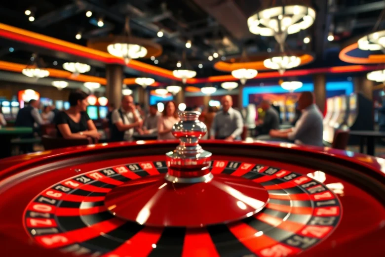 Engaging scene at cs2 gambling sites reddit highlighting roulette excitement in a vibrant casino.