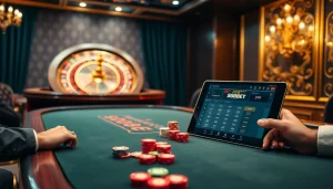 Experience high-stakes gaming with a glamorous casino scene featuring link alternatif sbobet elements.