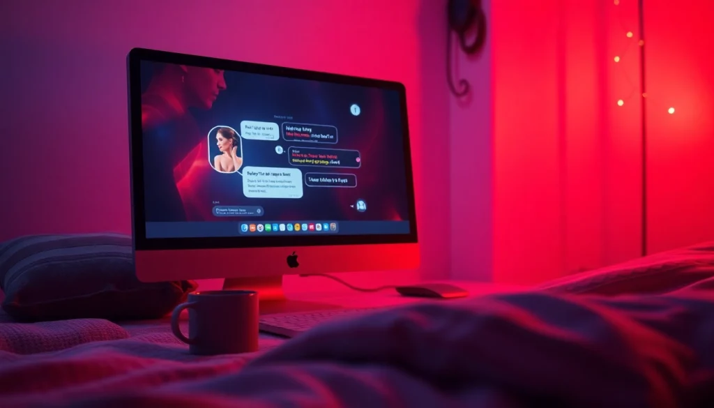 Engage with a lifelike nsfw ai chatbot in a cozy, inviting virtual chat environment.