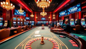 CM88 offers an exciting poker table scene with players enjoying various gambling activities.