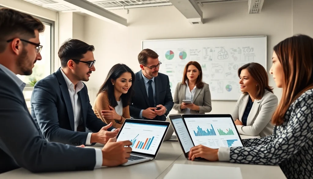 Enhance competitive intelligence for sales with a diverse sales team collaborating effectively.