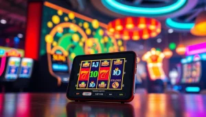 Menampilkan slot deposit 1k melalui tampilan perangkat seluler yang menarik dan cerah.