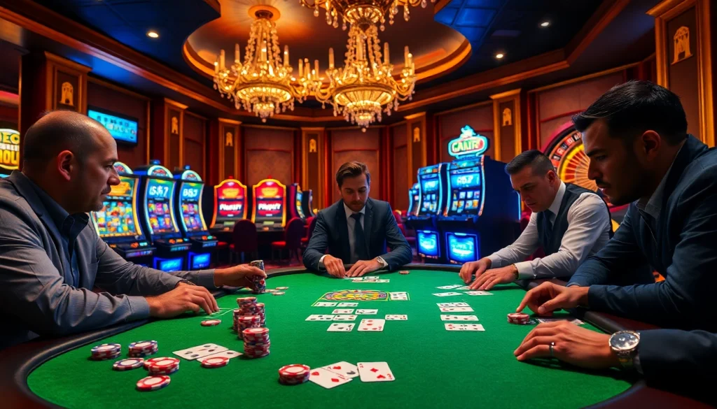 Place bets on the poker table featuring a unique b52 card design during a thrilling casino night.