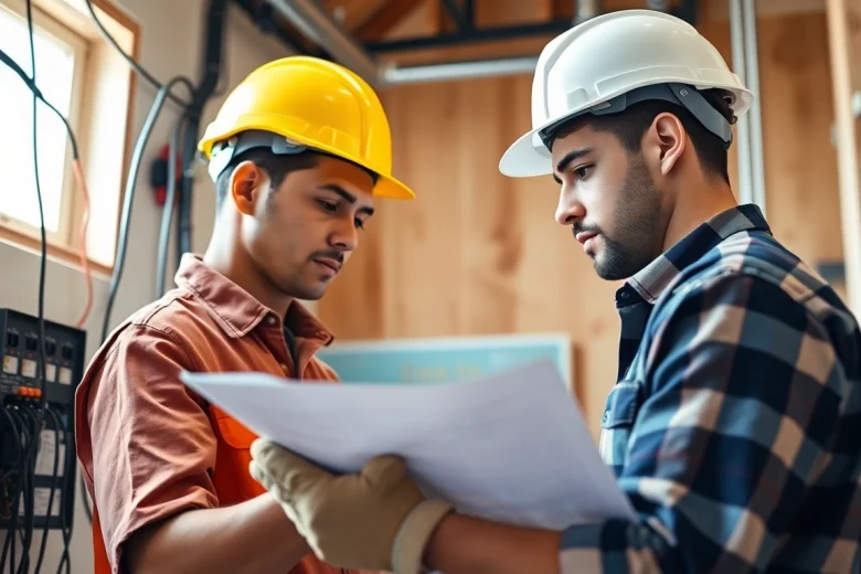 Engaged electrician apprenticeship hawaii student working on residential electric system.