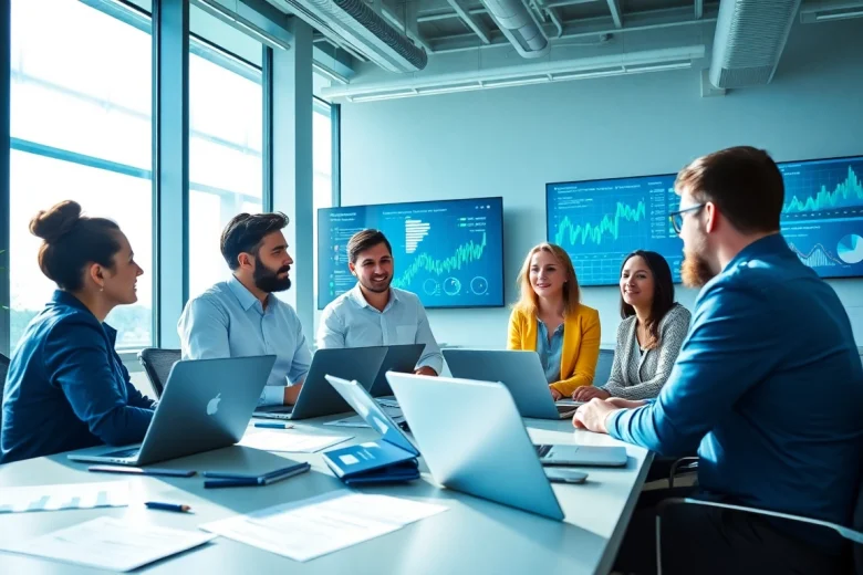 Engage with competitive intelligence faqs through a collaborative business analysis scene.