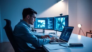 Image to prompt generator in action, showing a developer analyzing AI prompts.