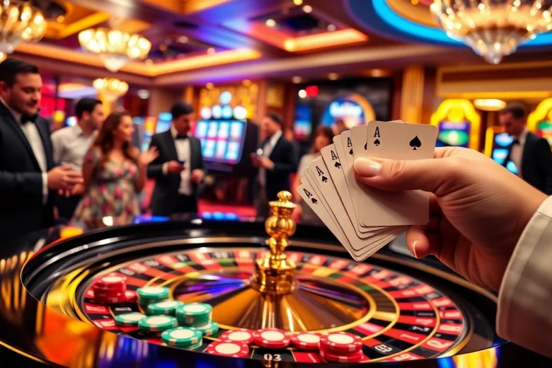 Découvrez l'excitation des meilleurs casinos en ligne 2026 à une table de roulette luxueuse avec une action dynamique.