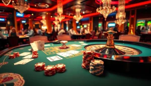 Gambling at a luxurious Casino table with MM88.br.com showcasing excitement and strategy