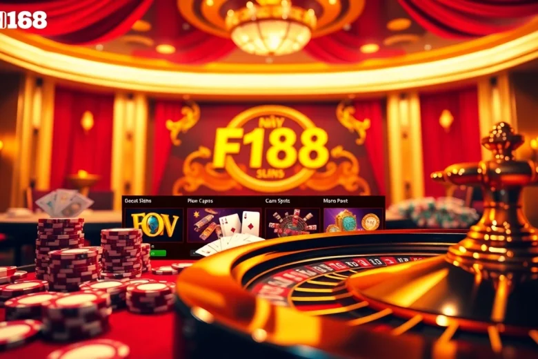 Engage in thrilling games at Nhà cái F168 with a vibrant casino atmosphere filled with excitement.