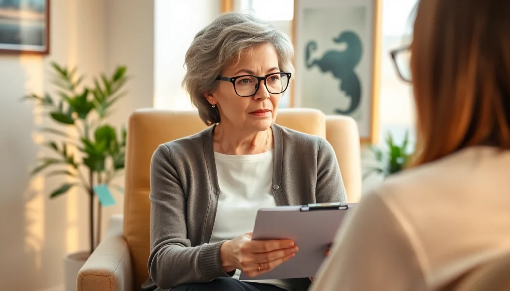 Anxiety symptoms analyzed in a cozy therapist's office with calming decor.